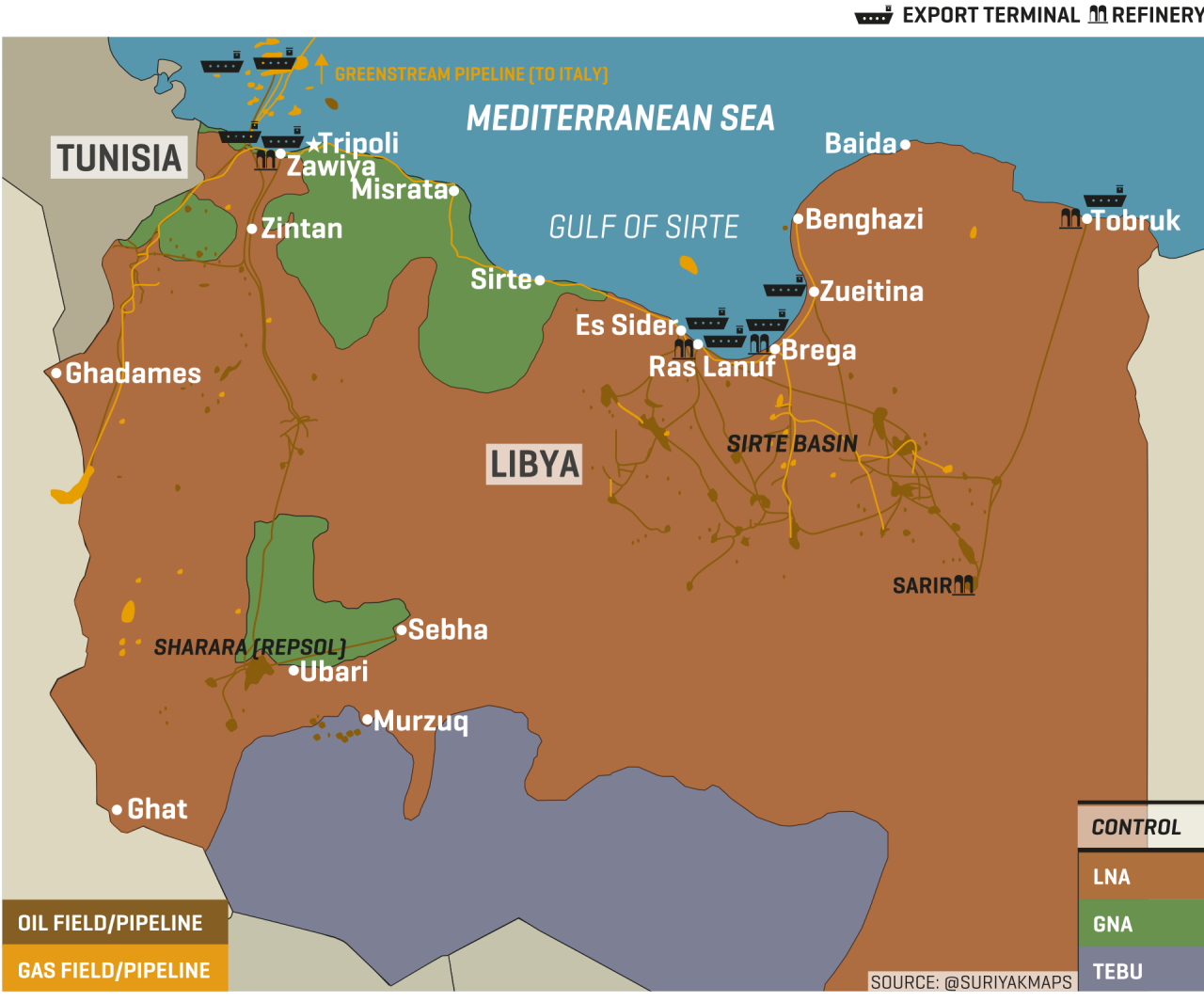 Libya: Key Oil & Gas Infrastructure