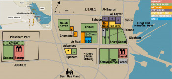 Jubail Industrial City Map Saudi Arabia's Jubail Petchems Hub: Who's There And What...