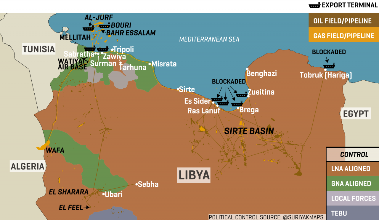 Libya: Key Oil & Gas Infrastructure