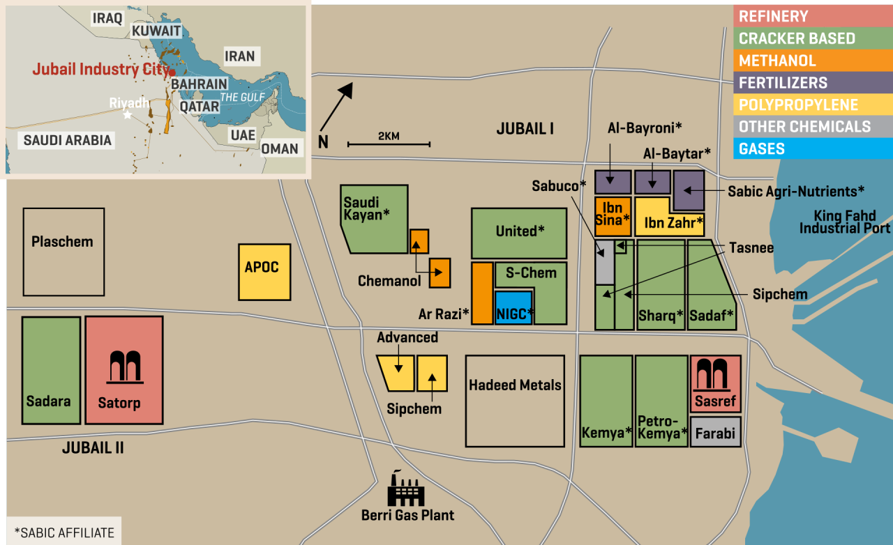 Sabic’s Operations Are Centered In The Jubail Downstream Hub